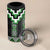 Green Taniko Pattern Aotearoa 4 in 1 Can Cooler Tumbler Niho Taniwha Mix Poutama LT14