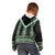 Green Taniko Pattern Aotearoa Kid Hoodie Niho Taniwha Mix Poutama LT14