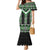 Green Taniko Pattern Aotearoa Mermaid Dress Niho Taniwha Mix Poutama LT14