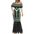 Green Taniko Pattern Aotearoa Mermaid Dress Niho Taniwha Mix Poutama LT14