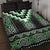 Green Taniko Pattern Aotearoa Quilt Bed Set Niho Taniwha Mix Poutama