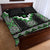 Green Taniko Pattern Aotearoa Quilt Bed Set Niho Taniwha Mix Poutama