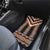 Orange Taniko Pattern Aotearoa Car Mats Niho Taniwha Mix Poutama