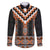Orange Taniko Pattern Aotearoa Family Matching Short Sleeve Bodycon Dress and Hawaiian Shirt Niho Taniwha Mix Poutama LT14
