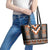 Orange Taniko Pattern Aotearoa Leather Tote Bag Niho Taniwha Mix Poutama