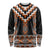 Orange Taniko Pattern Aotearoa Long Sleeve Shirt Niho Taniwha Mix Poutama LT14