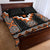 Orange Taniko Pattern Aotearoa Quilt Bed Set Niho Taniwha Mix Poutama