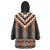 Orange Taniko Pattern Aotearoa Wearable Blanket Hoodie Niho Taniwha Mix Poutama LT14