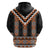 Orange Taniko Pattern Aotearoa Zip Hoodie Niho Taniwha Mix Poutama LT14