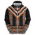 Orange Taniko Pattern Aotearoa Zip Hoodie Niho Taniwha Mix Poutama LT14
