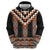 Orange Taniko Pattern Aotearoa Zip Hoodie Niho Taniwha Mix Poutama LT14