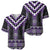 Purple Taniko Pattern Aotearoa Baseball Jersey Niho Taniwha Mix Poutama LT14