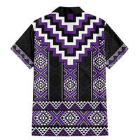 Purple Taniko Pattern Aotearoa Family Matching Mermaid Dress and Hawaiian Shirt Niho Taniwha Mix Poutama LT14