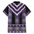 Purple Taniko Pattern Aotearoa Family Matching Short Sleeve Bodycon Dress and Hawaiian Shirt Niho Taniwha Mix Poutama LT14