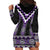 Purple Taniko Pattern Aotearoa Hoodie Dress Niho Taniwha Mix Poutama LT14