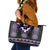 Purple Taniko Pattern Aotearoa Leather Tote Bag Niho Taniwha Mix Poutama