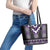 Purple Taniko Pattern Aotearoa Leather Tote Bag Niho Taniwha Mix Poutama