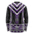 Purple Taniko Pattern Aotearoa Long Sleeve Shirt Niho Taniwha Mix Poutama LT14