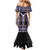 Purple Taniko Pattern Aotearoa Mermaid Dress Niho Taniwha Mix Poutama LT14