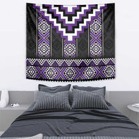 Purple Taniko Pattern Aotearoa Tapestry Niho Taniwha Mix Poutama