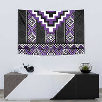 Purple Taniko Pattern Aotearoa Tapestry Niho Taniwha Mix Poutama