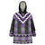 Purple Taniko Pattern Aotearoa Wearable Blanket Hoodie Niho Taniwha Mix Poutama LT14