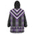 Purple Taniko Pattern Aotearoa Wearable Blanket Hoodie Niho Taniwha Mix Poutama LT14