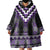 Purple Taniko Pattern Aotearoa Wearable Blanket Hoodie Niho Taniwha Mix Poutama LT14