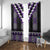 Purple Taniko Pattern Aotearoa Window Curtain Niho Taniwha Mix Poutama