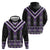 Purple Taniko Pattern Aotearoa Zip Hoodie Niho Taniwha Mix Poutama LT14