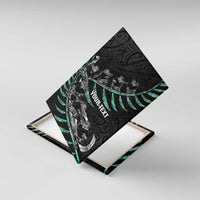 Custom New Zealand Silver Fern Rugby Canvas Wall Art Aotearoa Kiwi Maori Pattern LT14