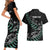 Custom New Zealand Silver Fern Rugby Couples Matching Short Sleeve Bodycon Dress and Hawaiian Shirt Aotearoa Kiwi Maori Pattern