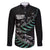 Custom New Zealand Silver Fern Rugby Family Matching Short Sleeve Bodycon Dress and Hawaiian Shirt Aotearoa Kiwi Maori Pattern