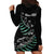 Custom New Zealand Silver Fern Rugby Hoodie Dress Aotearoa Kiwi Maori Pattern