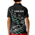 Custom New Zealand Silver Fern Rugby Kid Polo Shirt Aotearoa Kiwi Maori Pattern