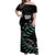 Custom New Zealand Silver Fern Rugby Off Shoulder Maxi Dress Aotearoa Kiwi Maori Pattern