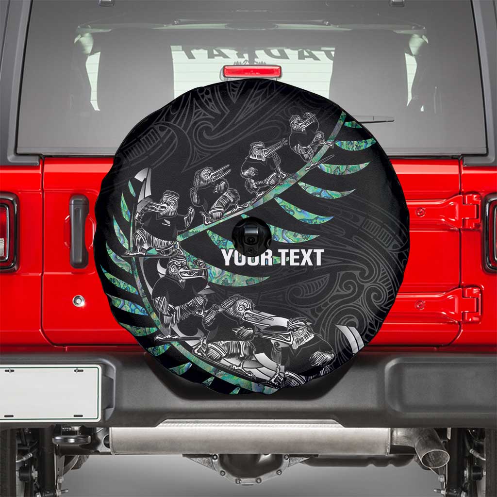 Custom New Zealand Silver Fern Rugby Spare Tire Cover Aotearoa Kiwi Maori Pattern LT14