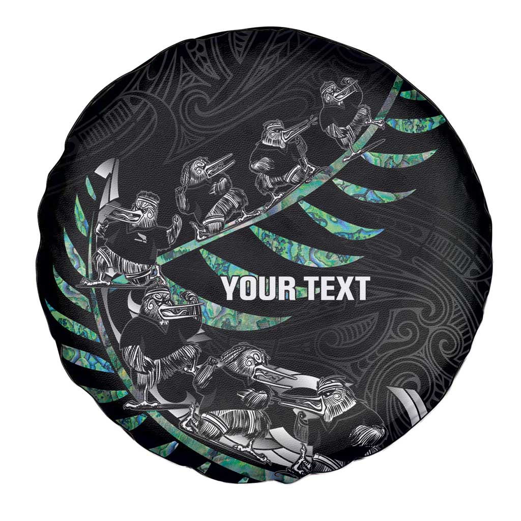 Custom New Zealand Silver Fern Rugby Spare Tire Cover Aotearoa Kiwi Maori Pattern LT14