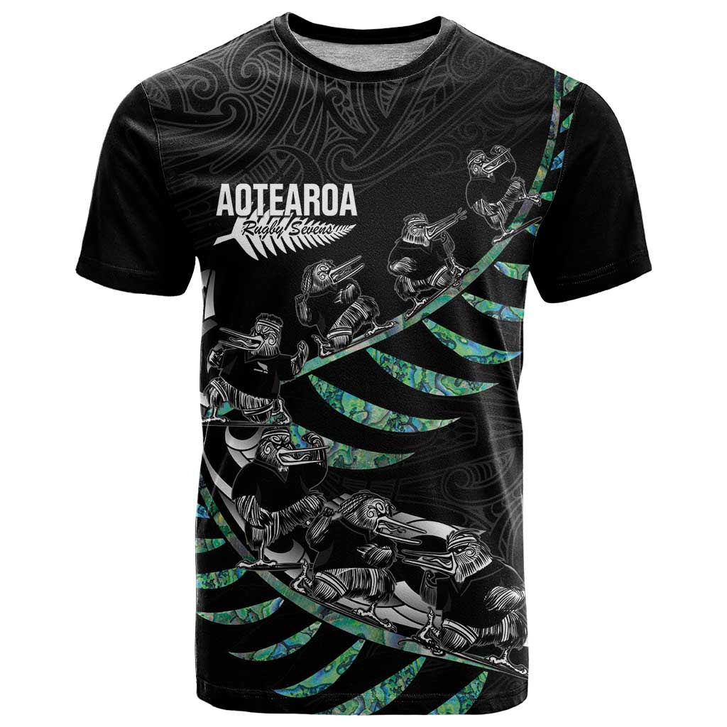 Custom New Zealand Silver Fern Rugby T Shirt Aotearoa Kiwi Maori Pattern