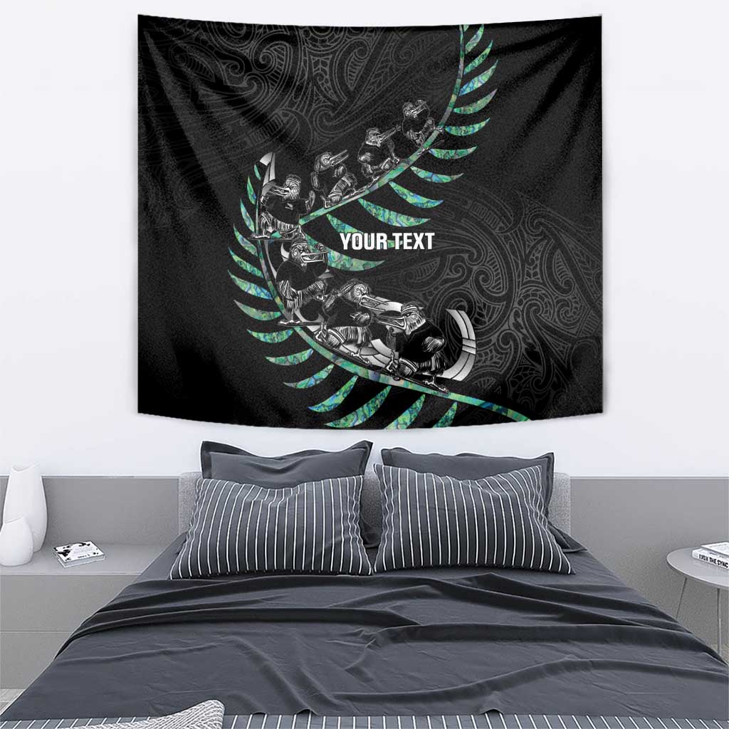 Custom New Zealand Silver Fern Rugby Tapestry Aotearoa Kiwi Maori Pattern LT14