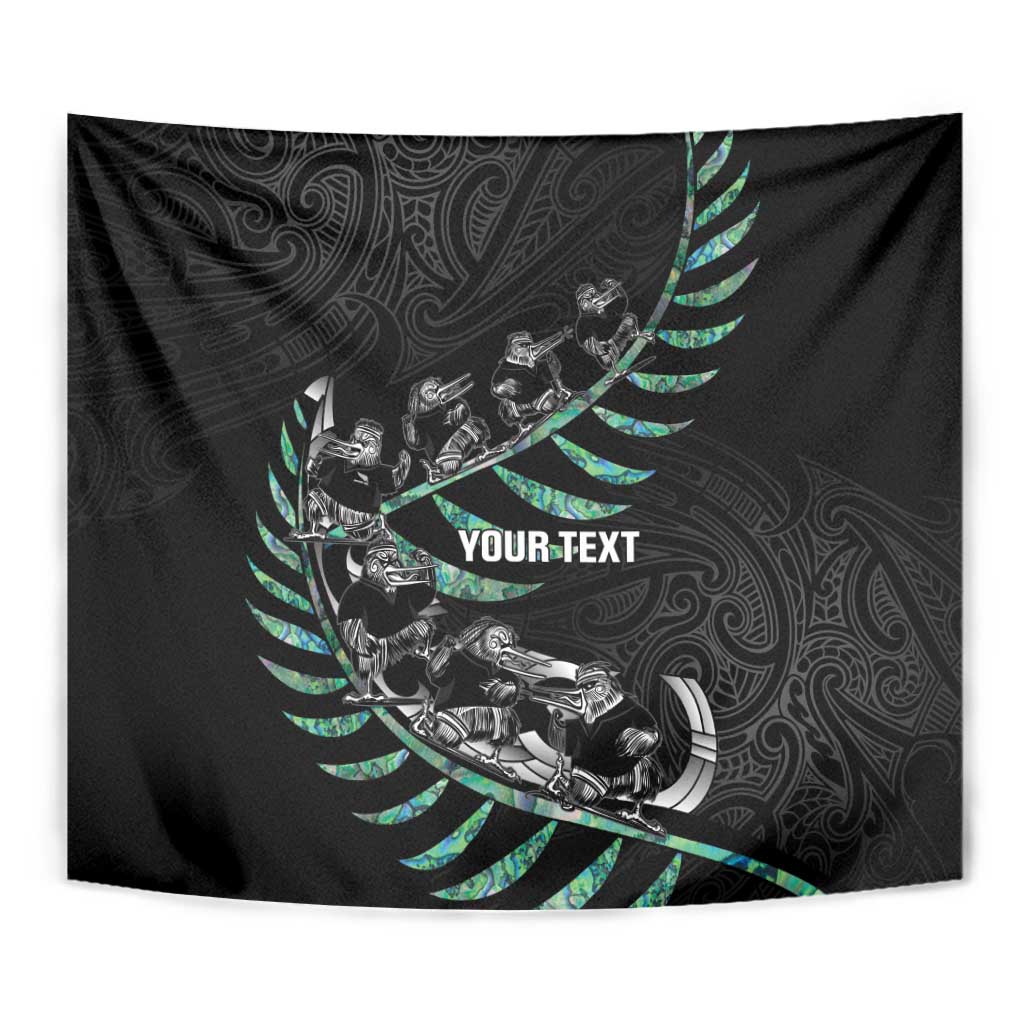 Custom New Zealand Silver Fern Rugby Tapestry Aotearoa Kiwi Maori Pattern LT14