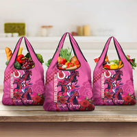 Kentucky Horse Racing Grocery Bag 150th Anniversary With Roses - Pink Version