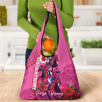 Kentucky Horse Racing Grocery Bag 150th Anniversary With Roses - Pink Version