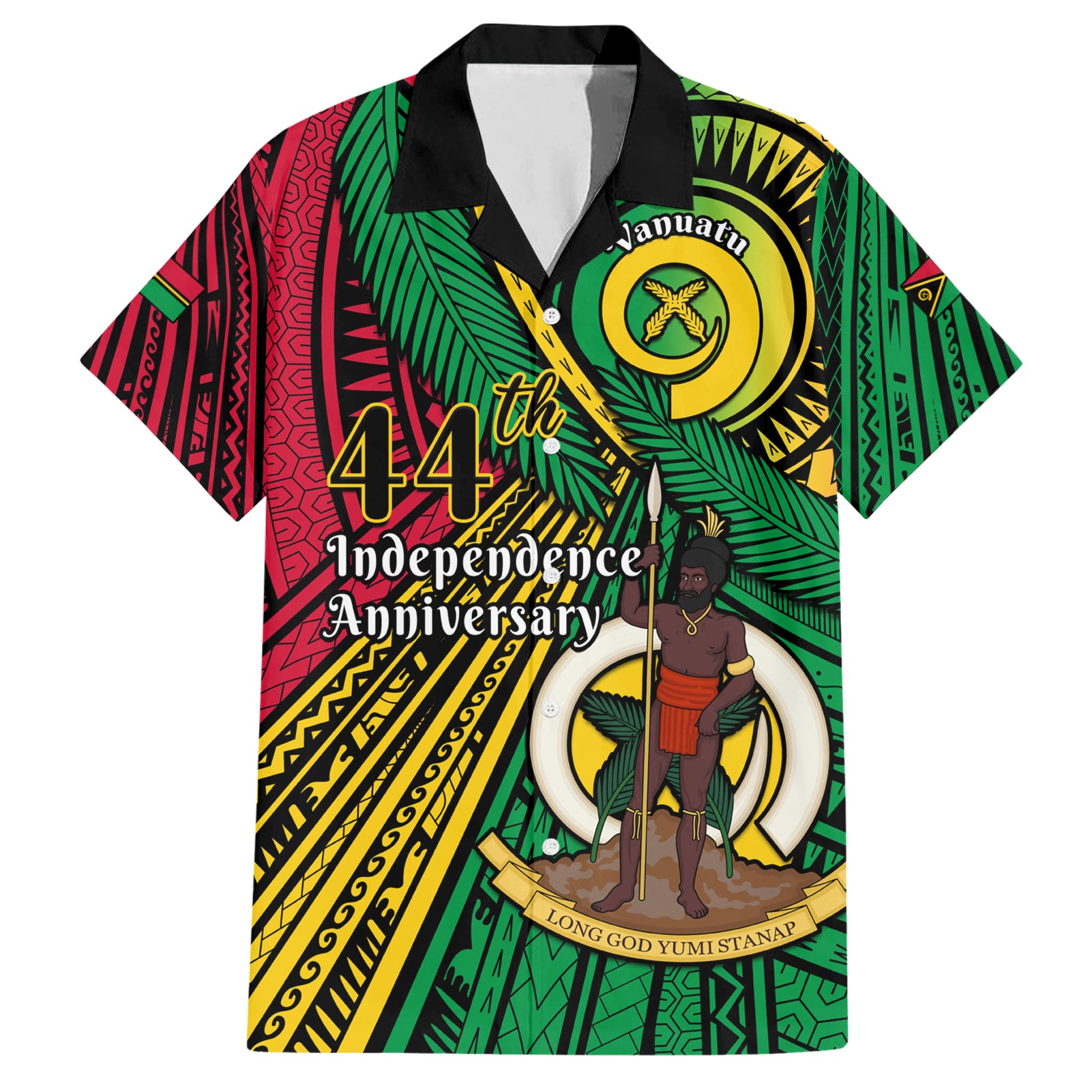 Halo Vanuatu Hawaiian Shirt Happy 44th Independence Anniversary