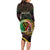 Personalised Vanuatu Family Matching Long Sleeve Bodycon Dress and Hawaiian Shirt Yumi 45th Hapi Independens Dei - Black Version LT14