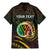 Personalised Vanuatu Family Matching Mermaid Dress and Hawaiian Shirt Yumi 45th Hapi Independens Dei - Black Version LT14
