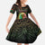 Personalised Vanuatu Family Matching Off The Shoulder Long Sleeve Dress and Hawaiian Shirt Yumi 45th Hapi Independens Dei - Black Version LT14
