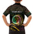 Personalised Vanuatu Family Matching Off Shoulder Short Dress and Hawaiian Shirt Yumi 45th Hapi Independens Dei - Black Version LT14