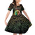 Personalised Vanuatu Family Matching Off Shoulder Short Dress and Hawaiian Shirt Yumi 45th Hapi Independens Dei - Black Version LT14