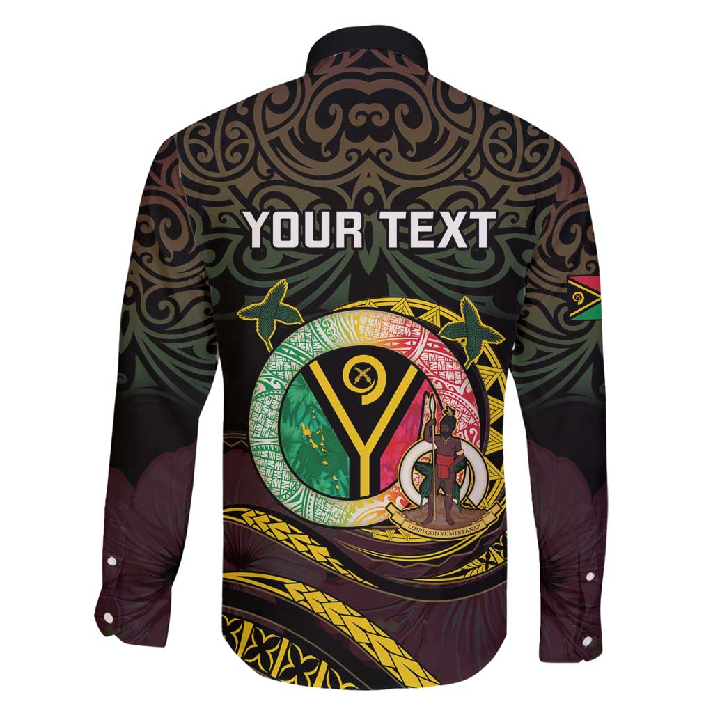 Personalised Vanuatu Family Matching Summer Maxi Dress and Hawaiian Shirt Yumi 45th Hapi Independens Dei - Black Version LT14